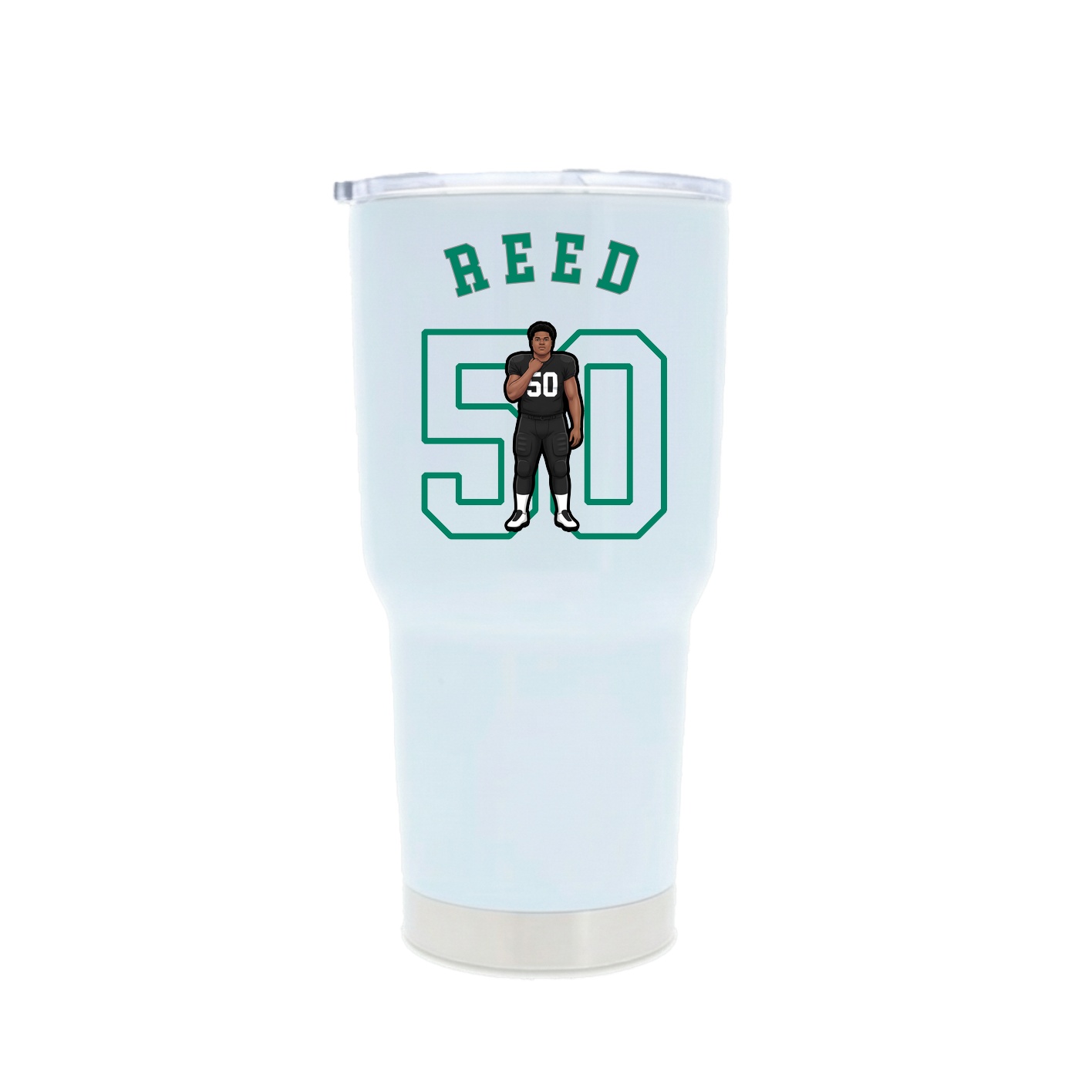 30oz Stainless Steel Tumbler — Shirsey Arch in White