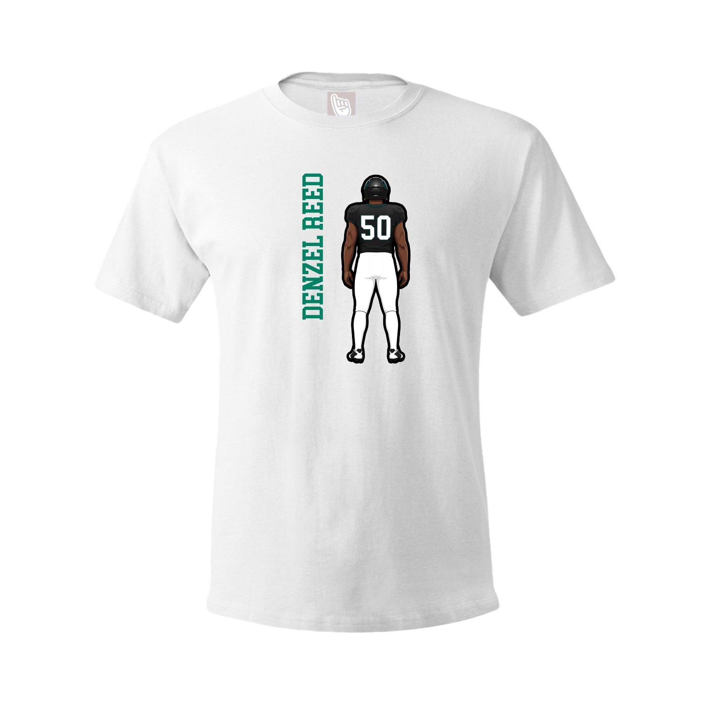 Youth Tee — Name Vertical in White
