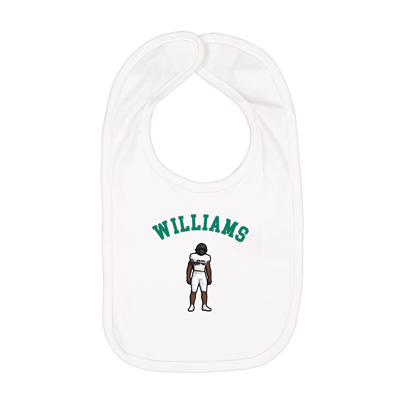 Infant Bib — Shirsey Arch in White