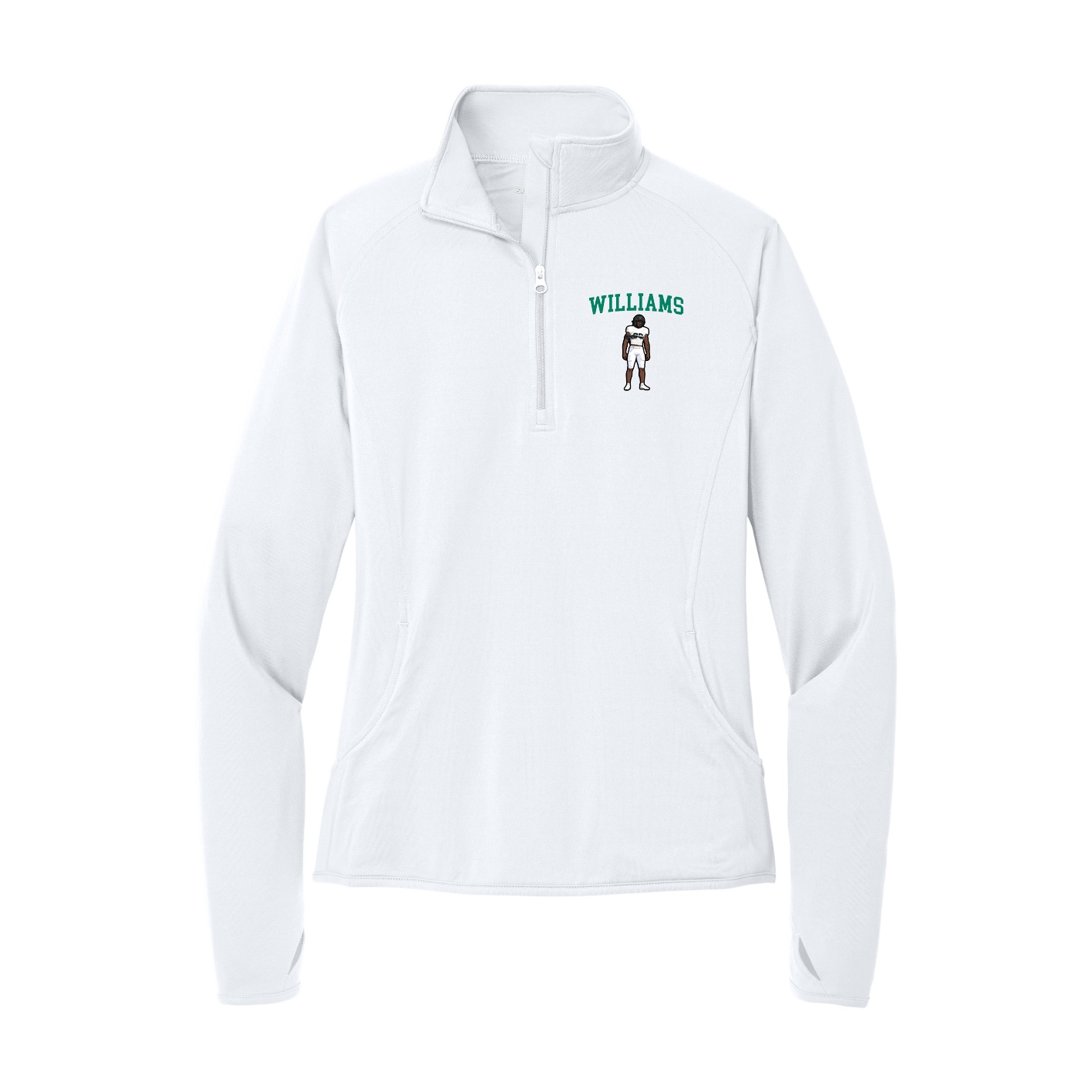 Women's Q-Zip Pullover — Shirsey in White