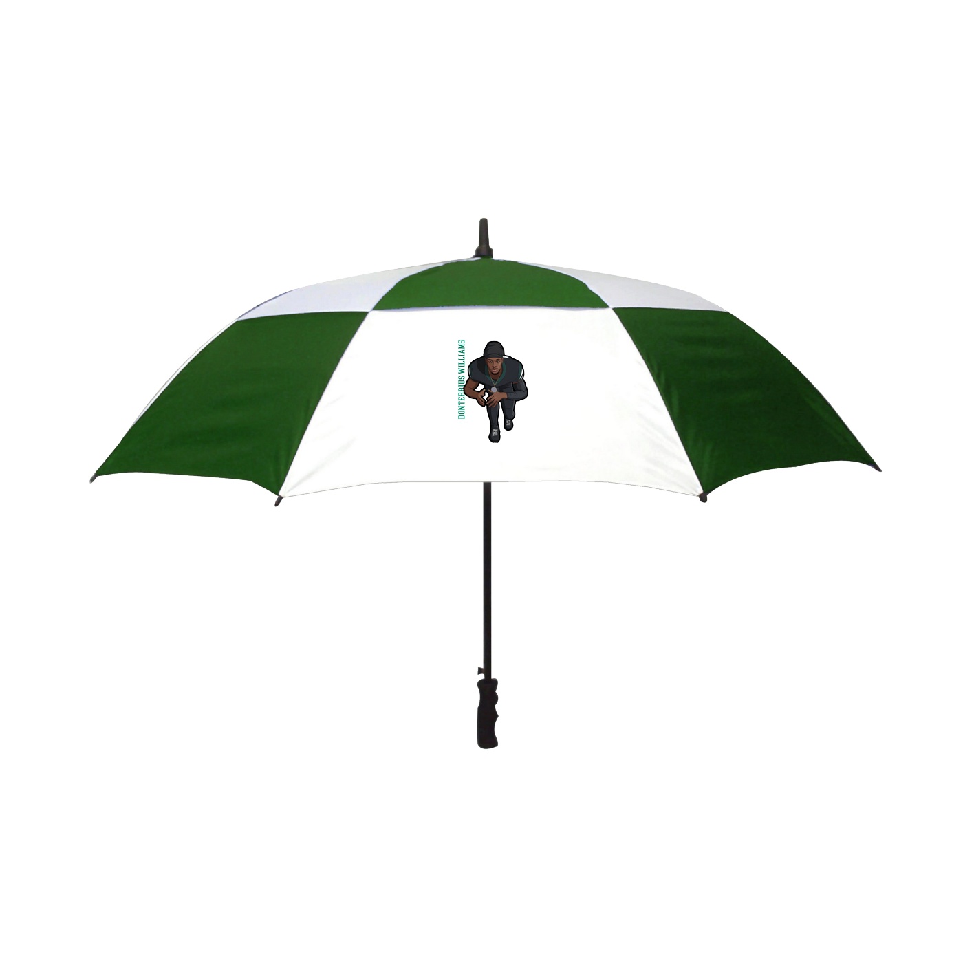Golf Umbrella — Name Vertical in White