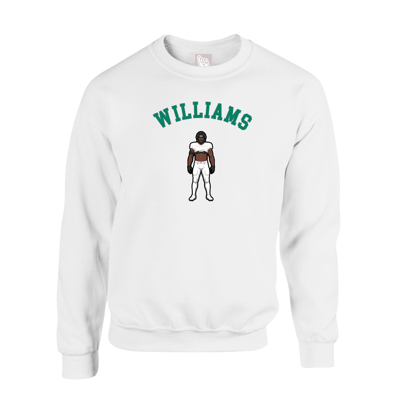 Fleece Crew — Shirsey Arch in White