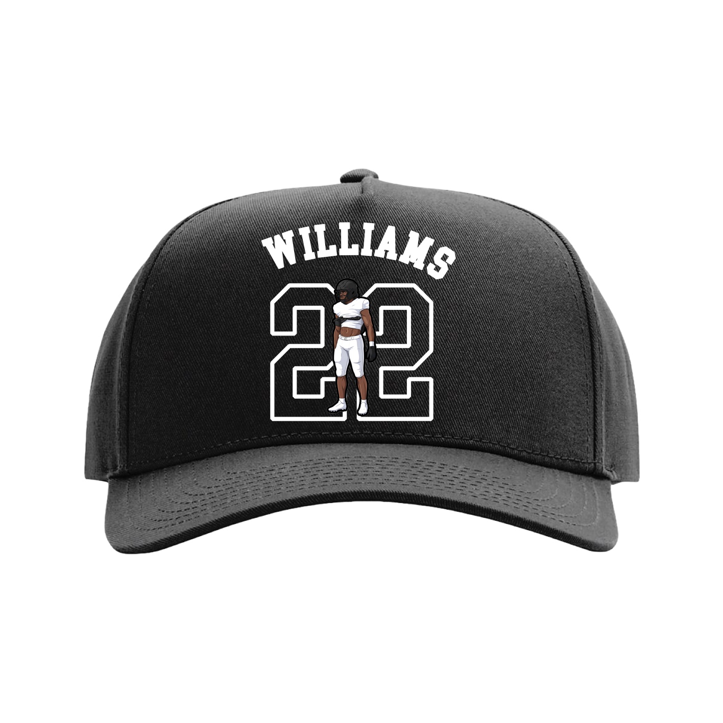 Full Fabric Five-Panel Champ Cap — Shirsey Arch in Black
