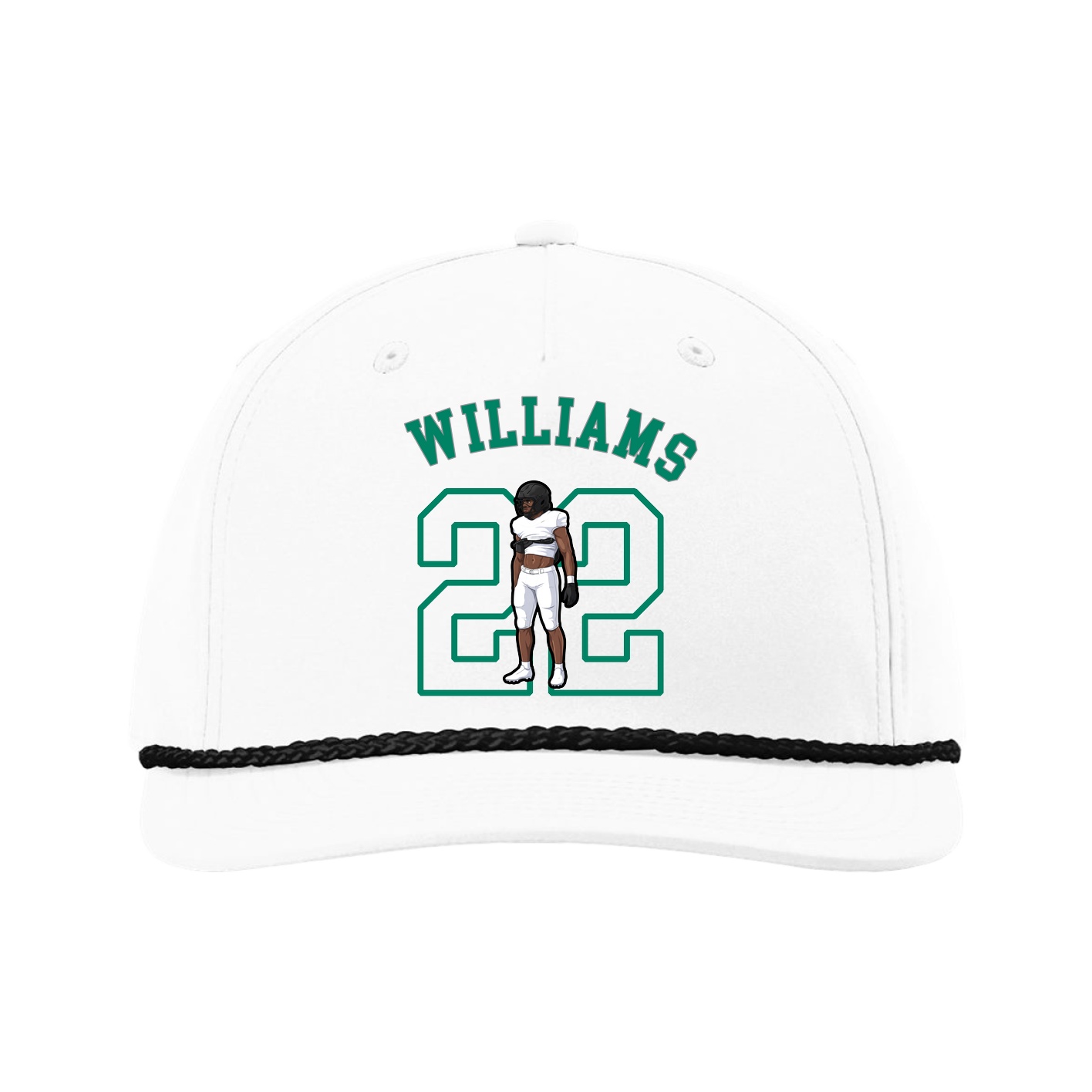 Five-Panel Classic Rope Cap — Shirsey Arch in White