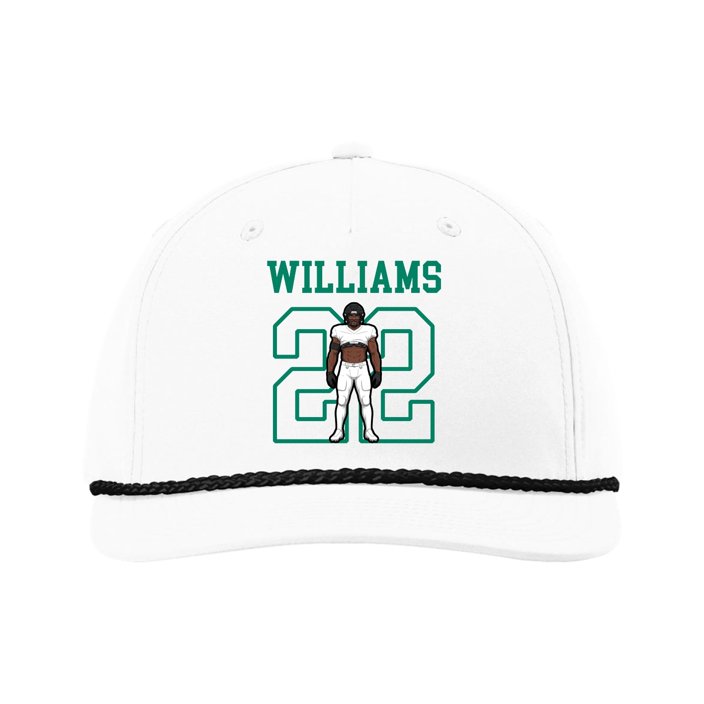 Five-Panel Classic Rope Cap — Shirsey in White