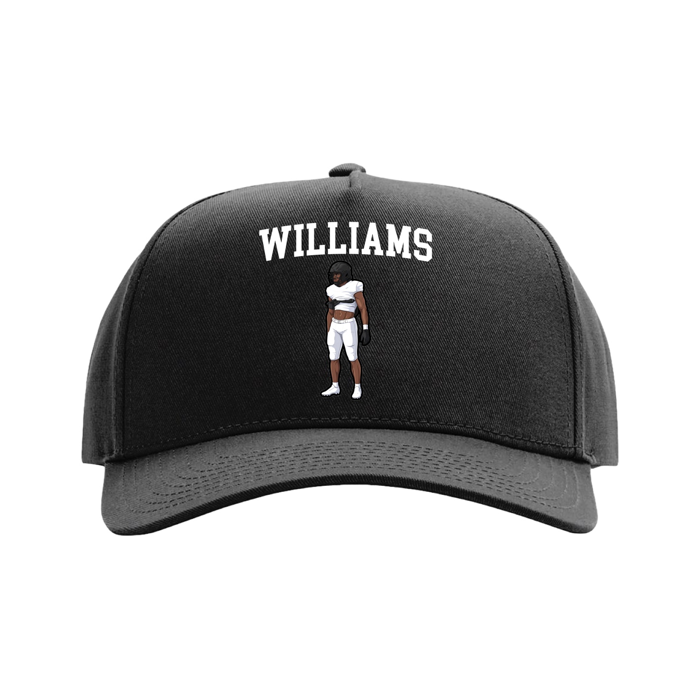 Full Fabric Five-Panel Champ Cap — Shirsey in Black