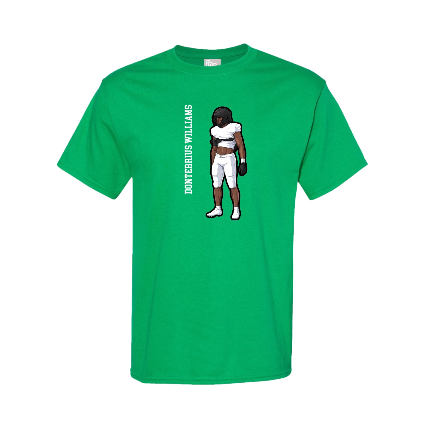 Tee — Name Vertical in Green