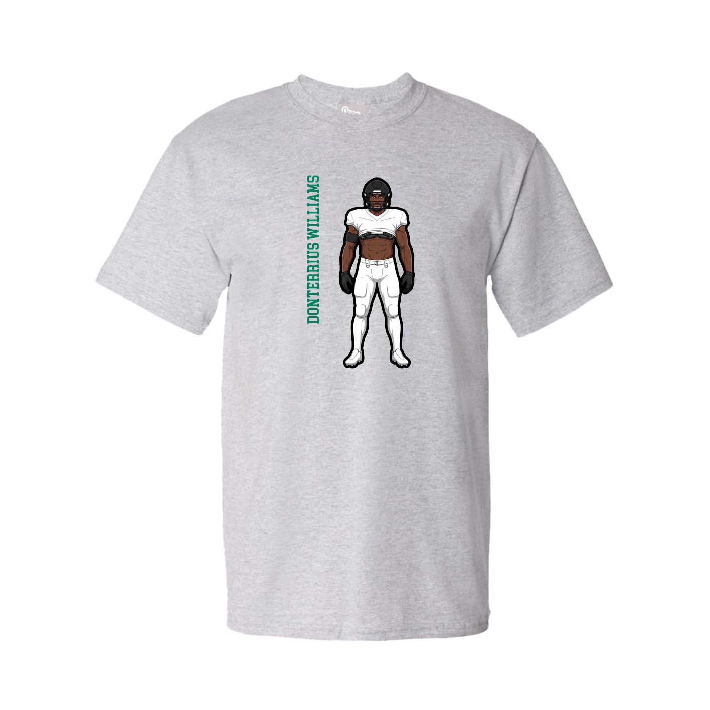 Youth Tee — Name Vertical in Grey