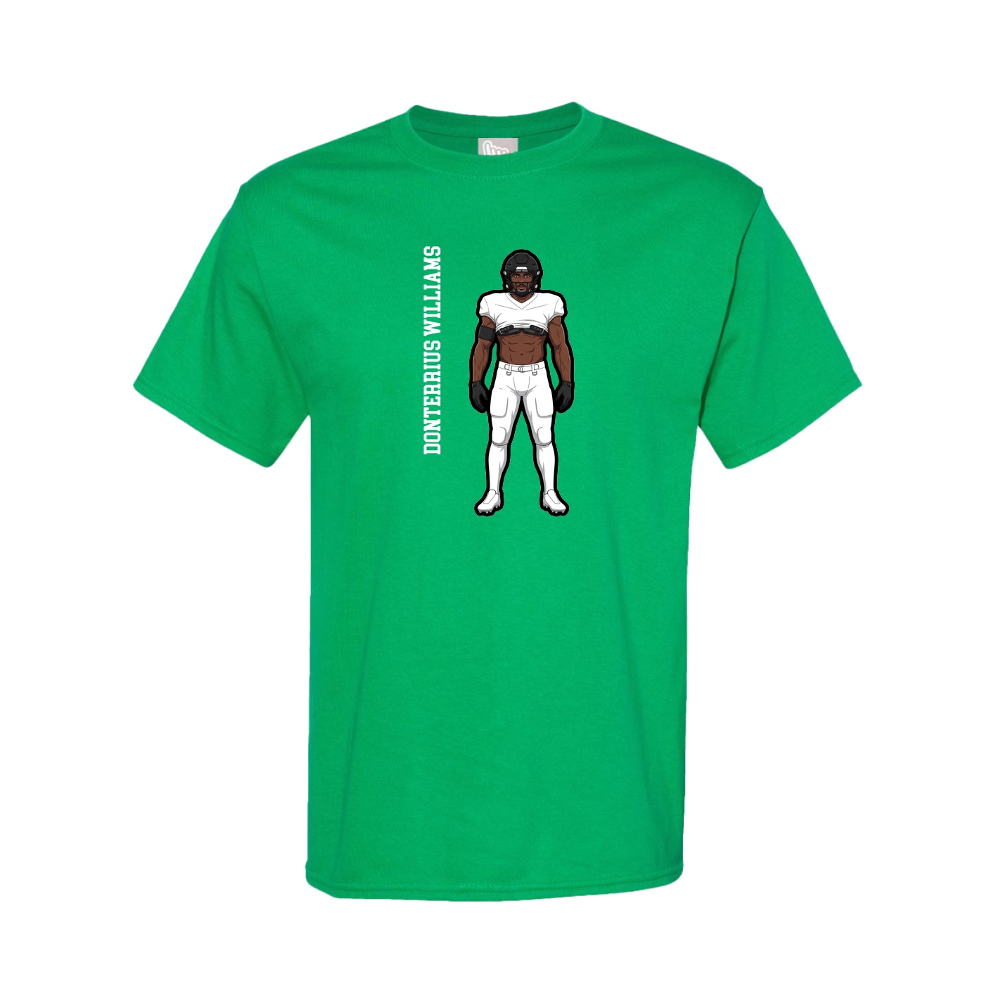 Youth Tee — Name Vertical in Green