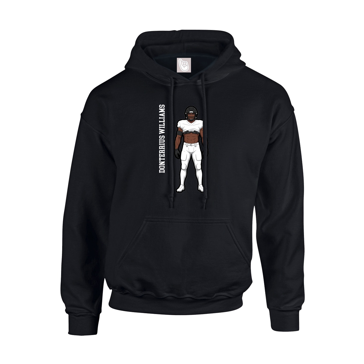 Youth Hoodie — Name Vertical in Black