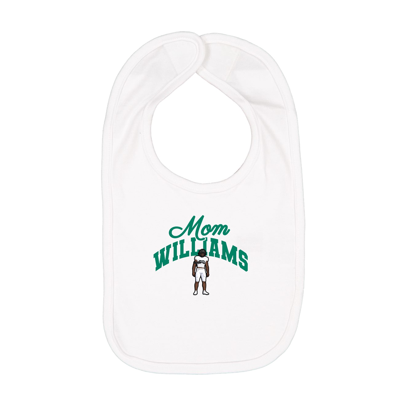 Infant Bib — Mothers Day Arch in White