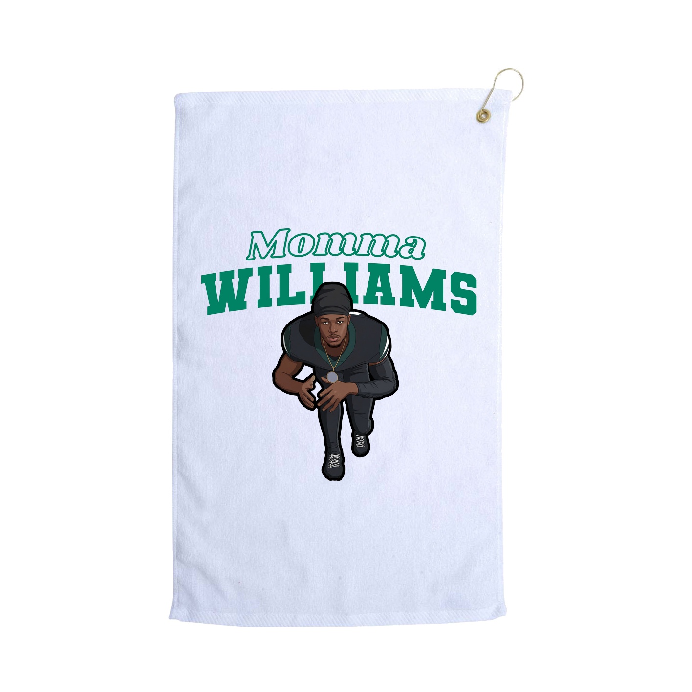 Golf Towel — Mothers Day Block in White