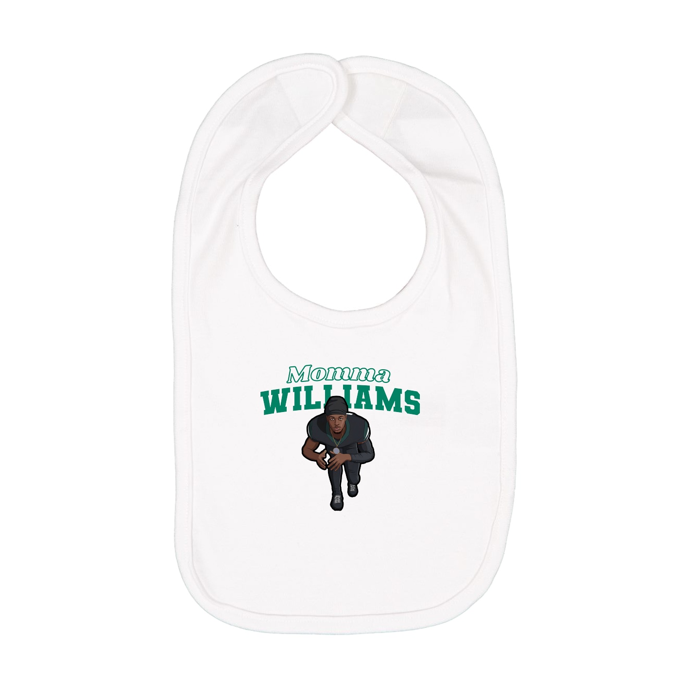 Infant Bib — Mothers Day Block in White