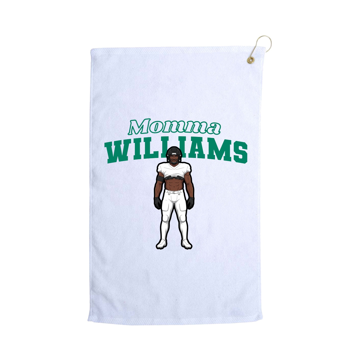 Golf Towel — Mothers Day Block in White