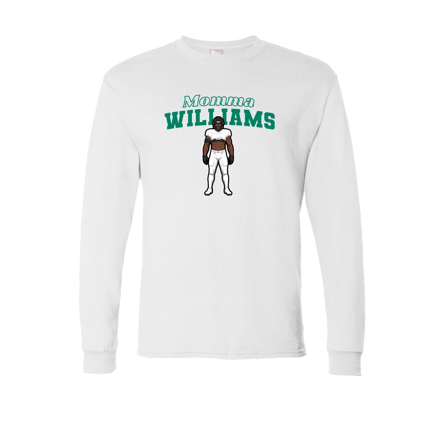 Long Sleeve Tee — Mothers Day Block in White