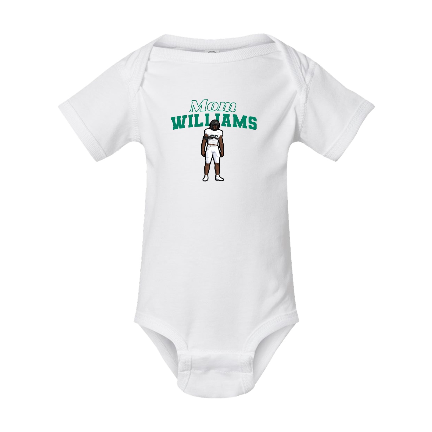Baby Onesie — Mothers Day Block in White