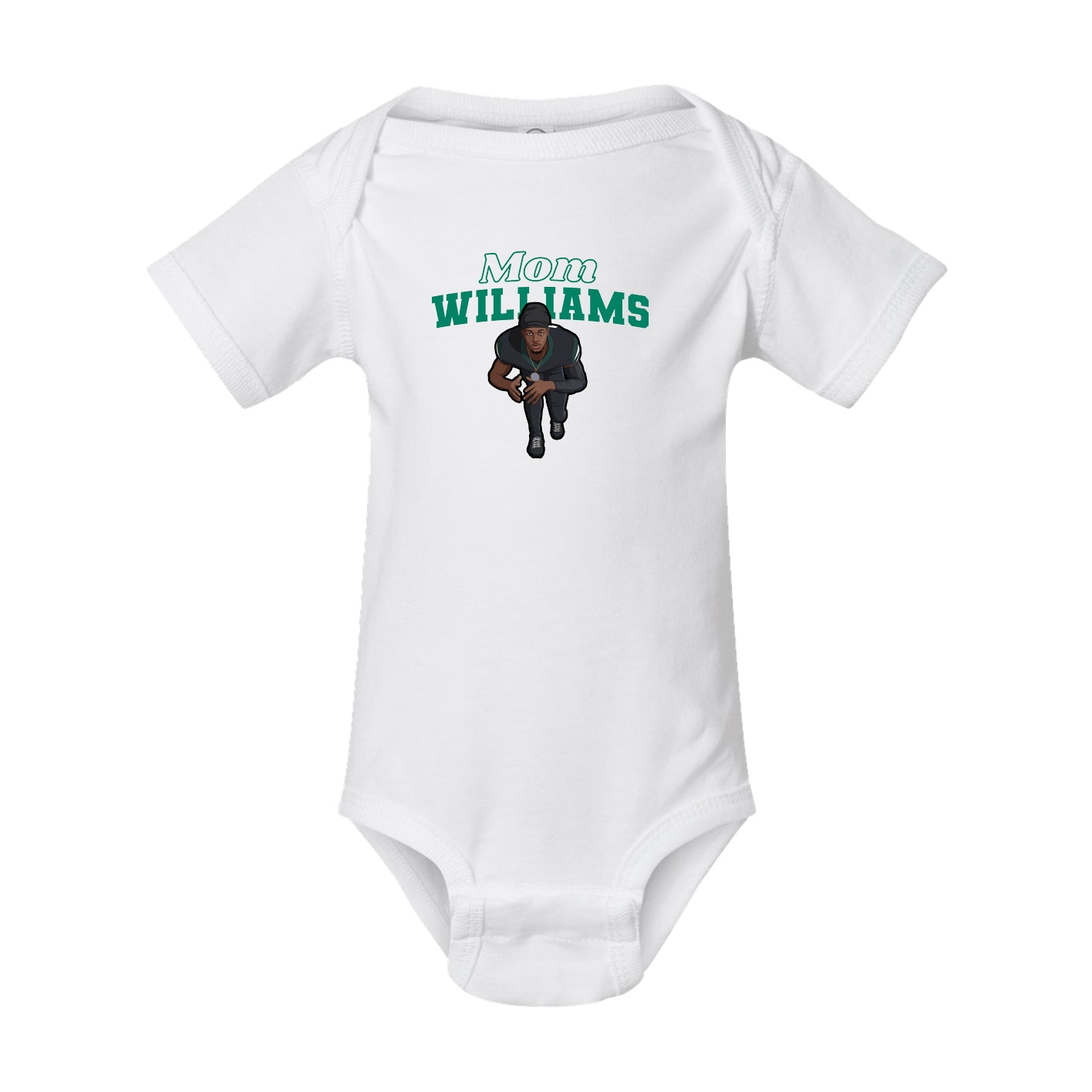 Baby Onesie — Mothers Day Block in White