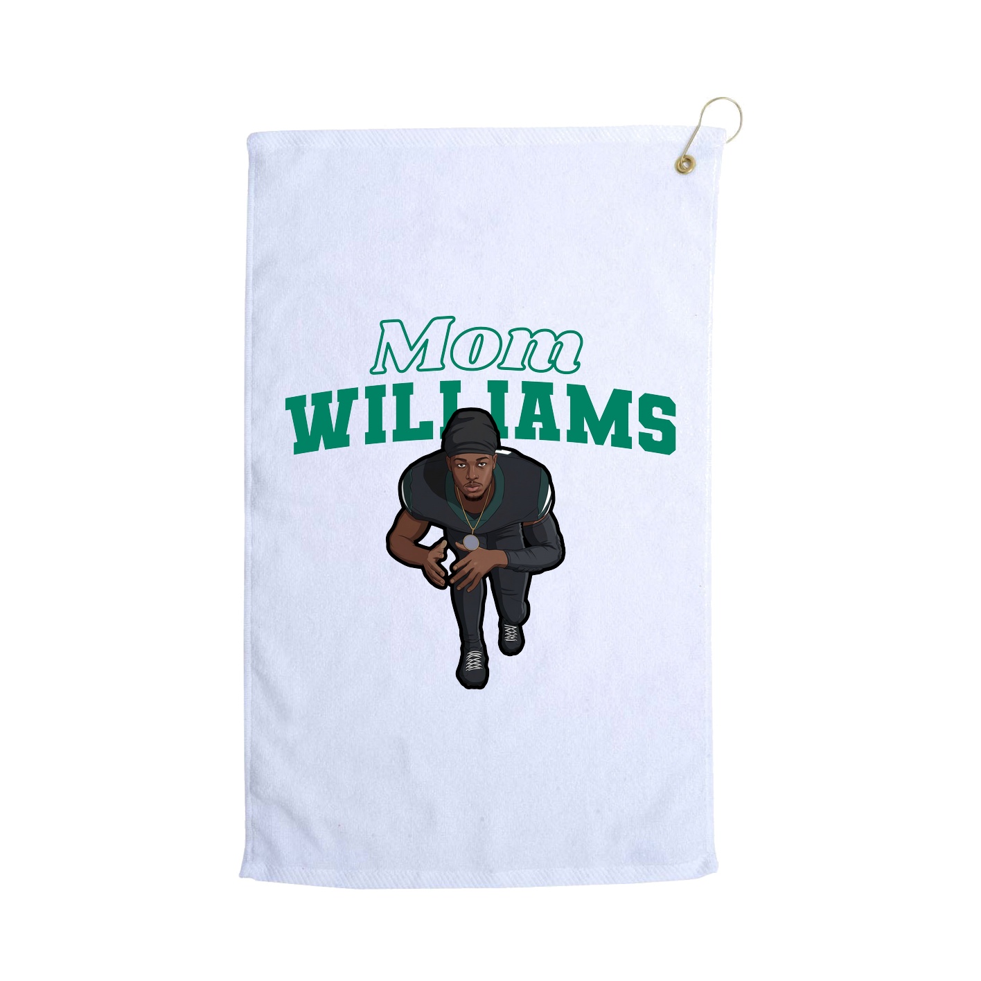 Golf Towel — Mothers Day Block in White