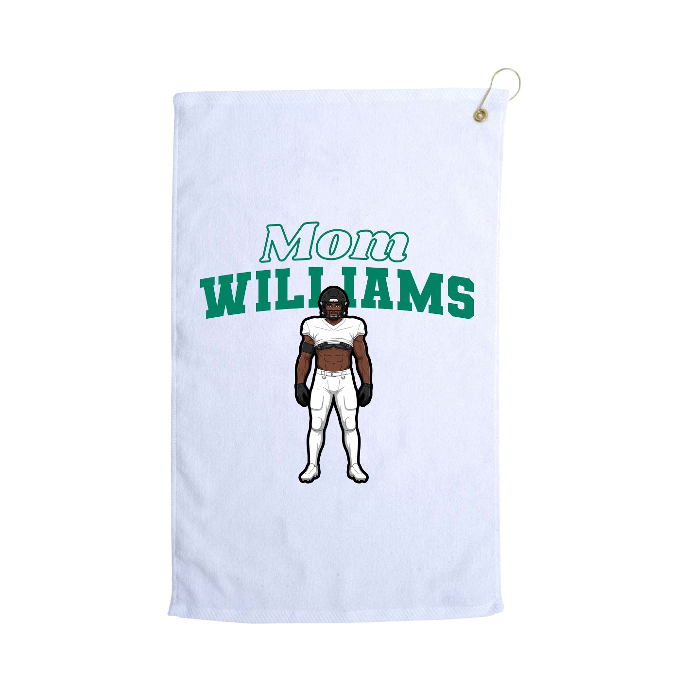 Golf Towel — Mothers Day Block in White
