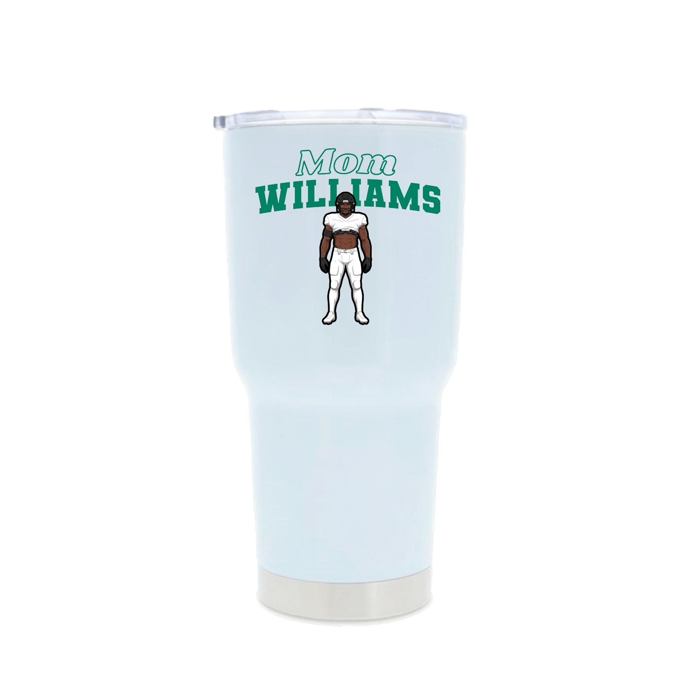 30oz Stainless Steel Tumbler — Mothers Day Block in White