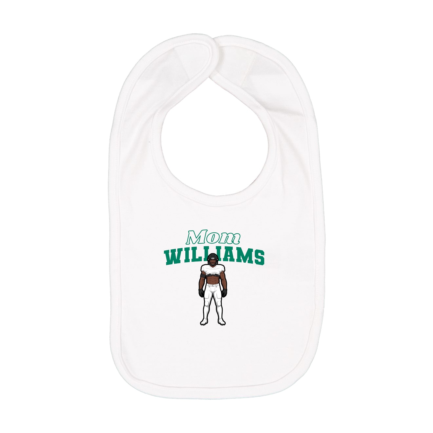 Infant Bib — Mothers Day Block in White