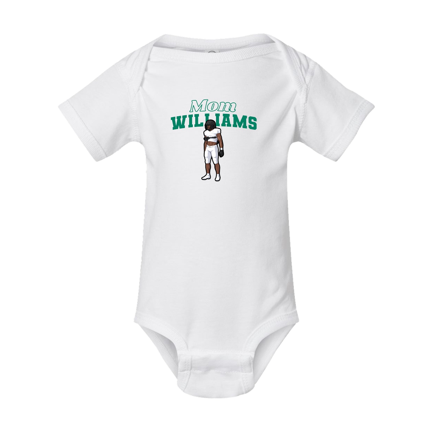 Baby Onesie — Mothers Day Block in White
