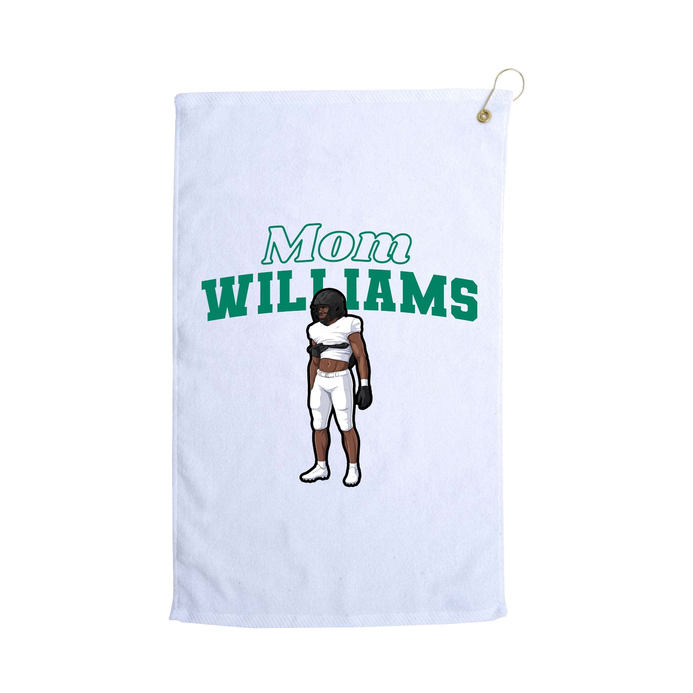 Golf Towel — Mothers Day Block in White