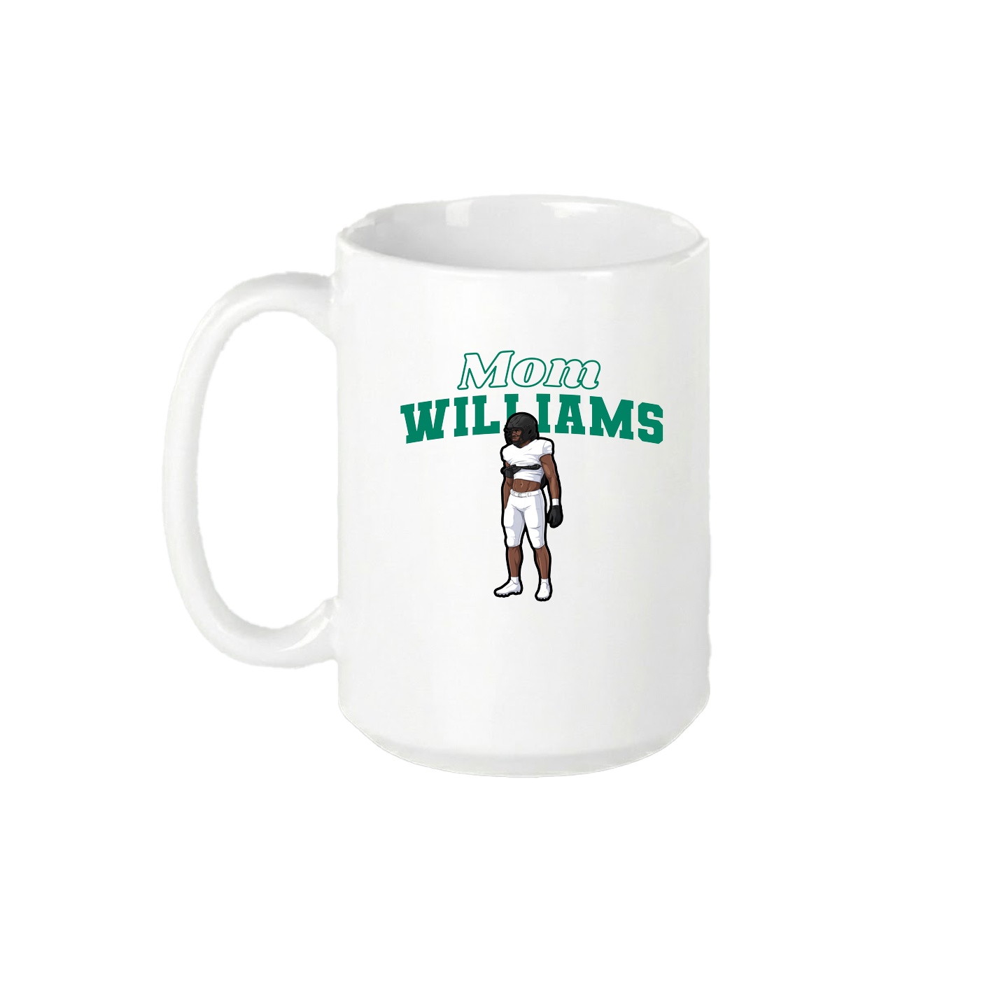 15oz Coffee Mug — Mothers Day Block in White