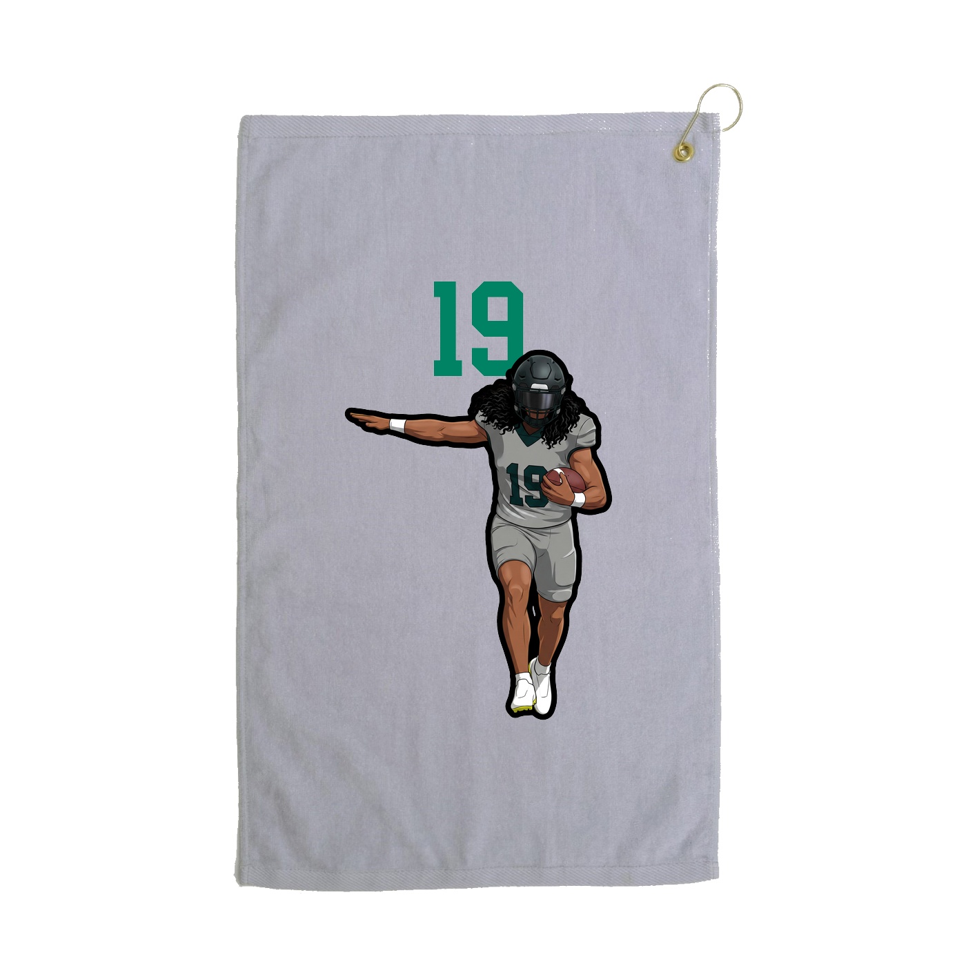 Golf Towel — Number Top in Grey