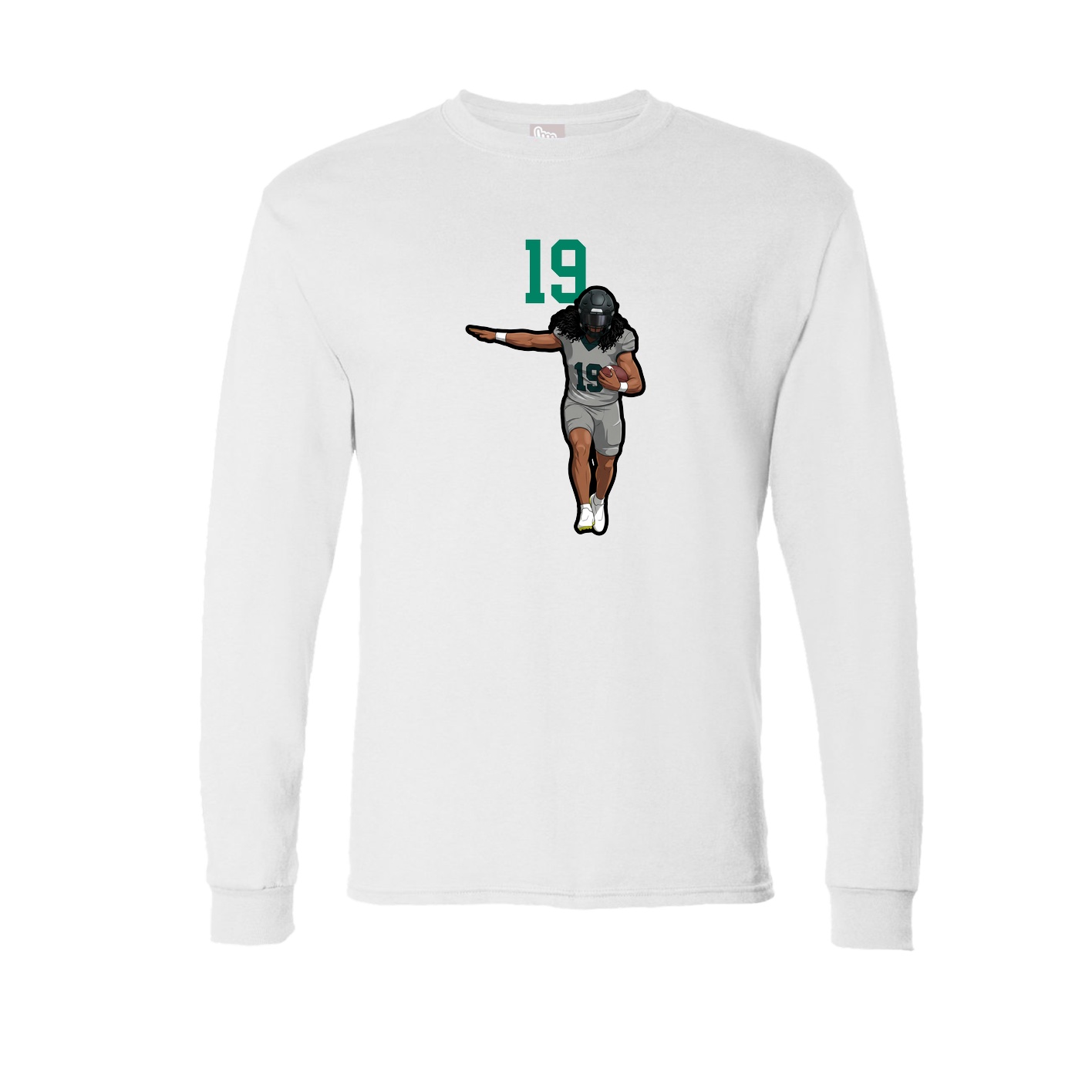 Long Sleeve Tee — Number Top in White
