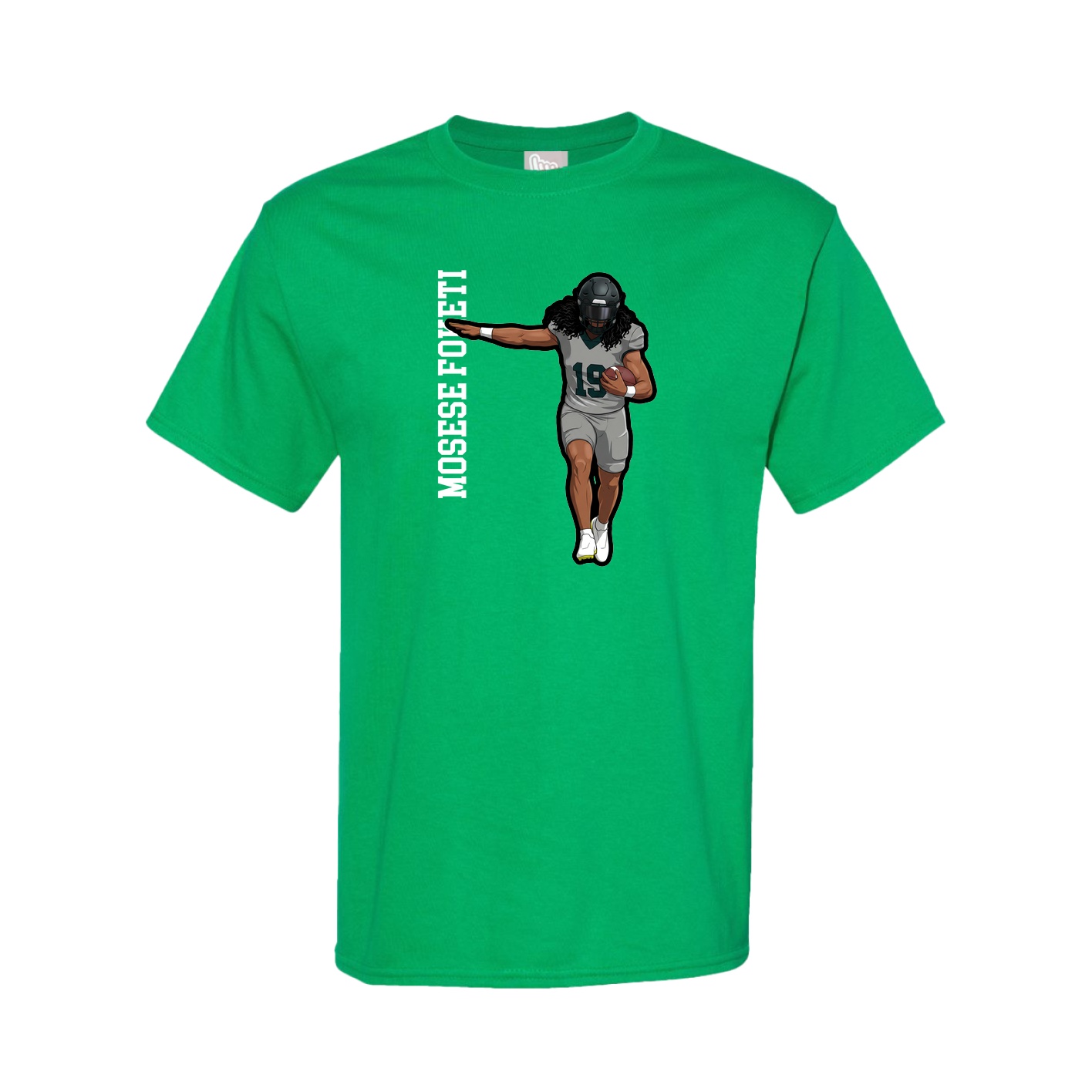 Youth Tee — Name Vertical in Green
