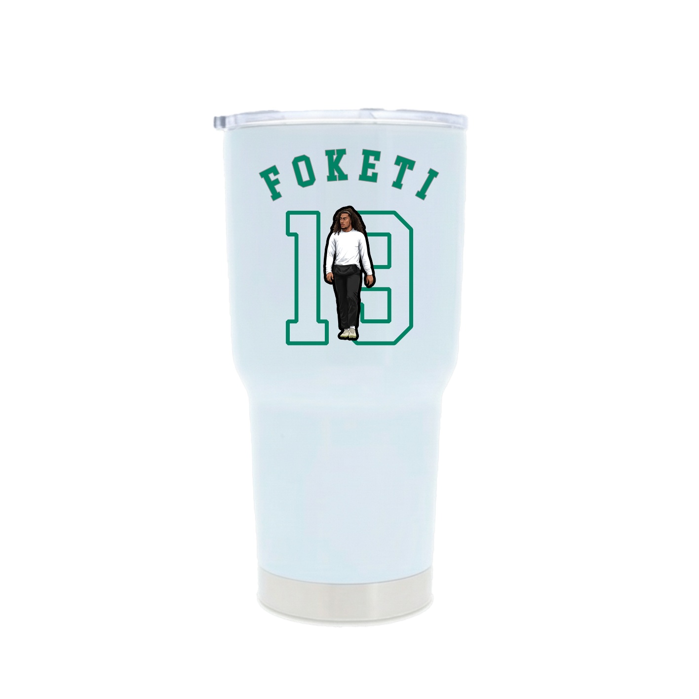 30oz Stainless Steel Tumbler — Shirsey Arch in White