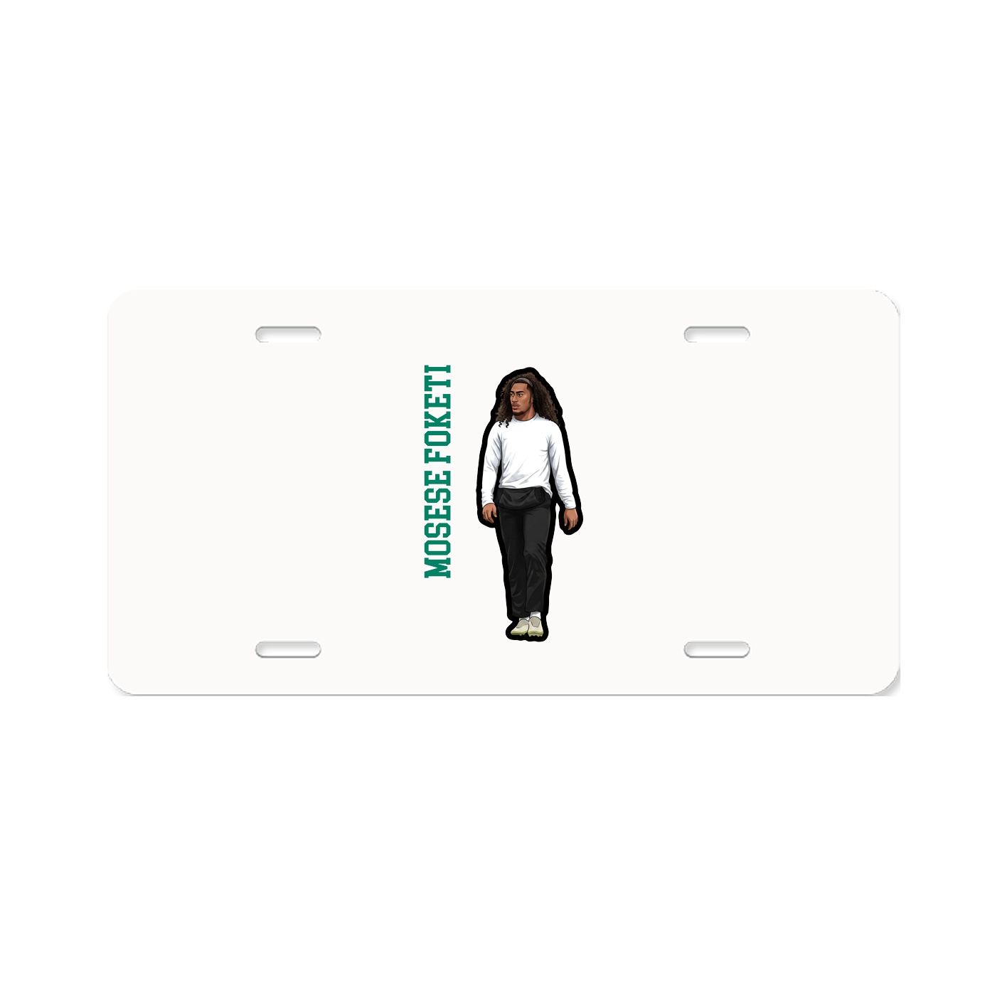 License Plate — Name Vertical in Classic