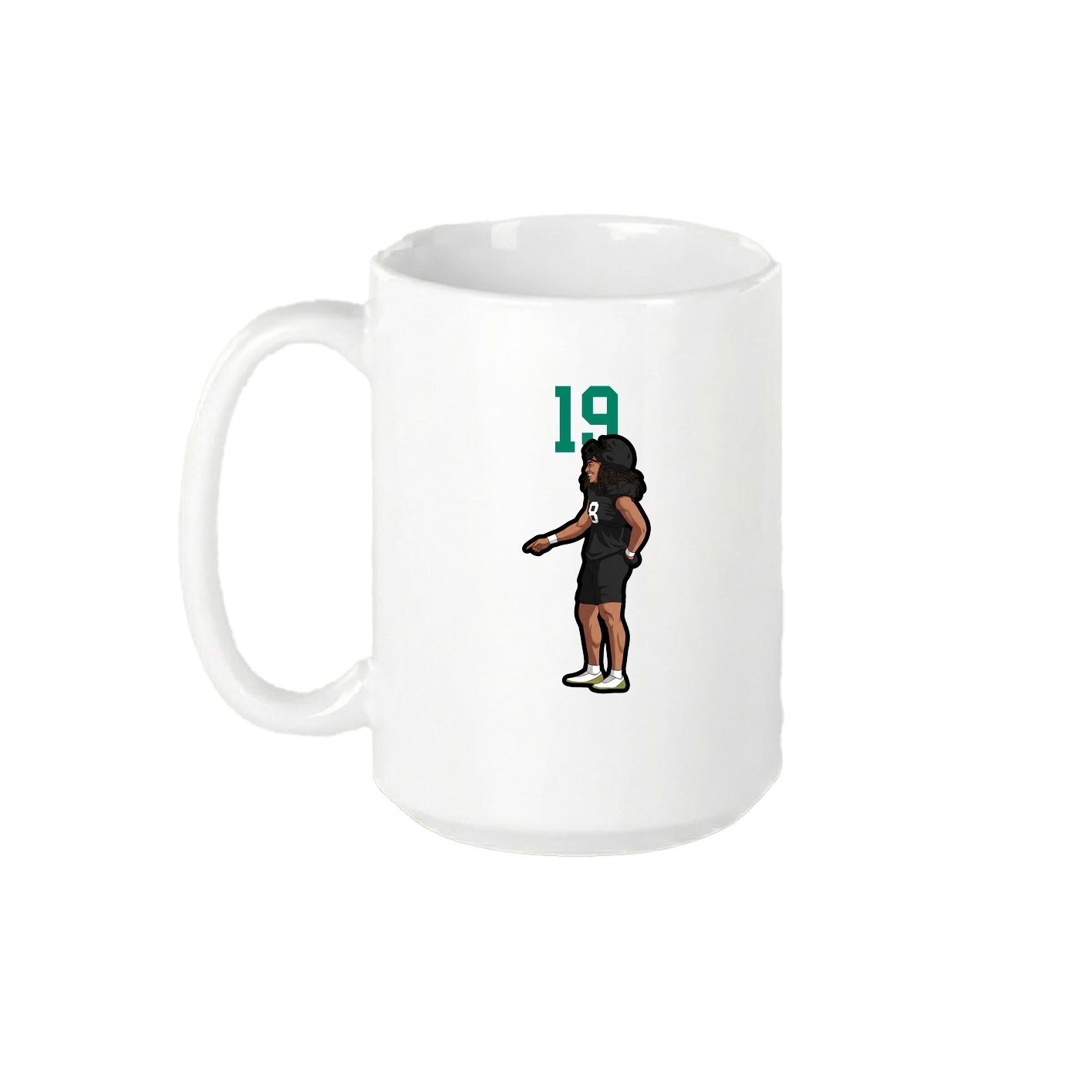 15oz Coffee Mug — Number Top in White