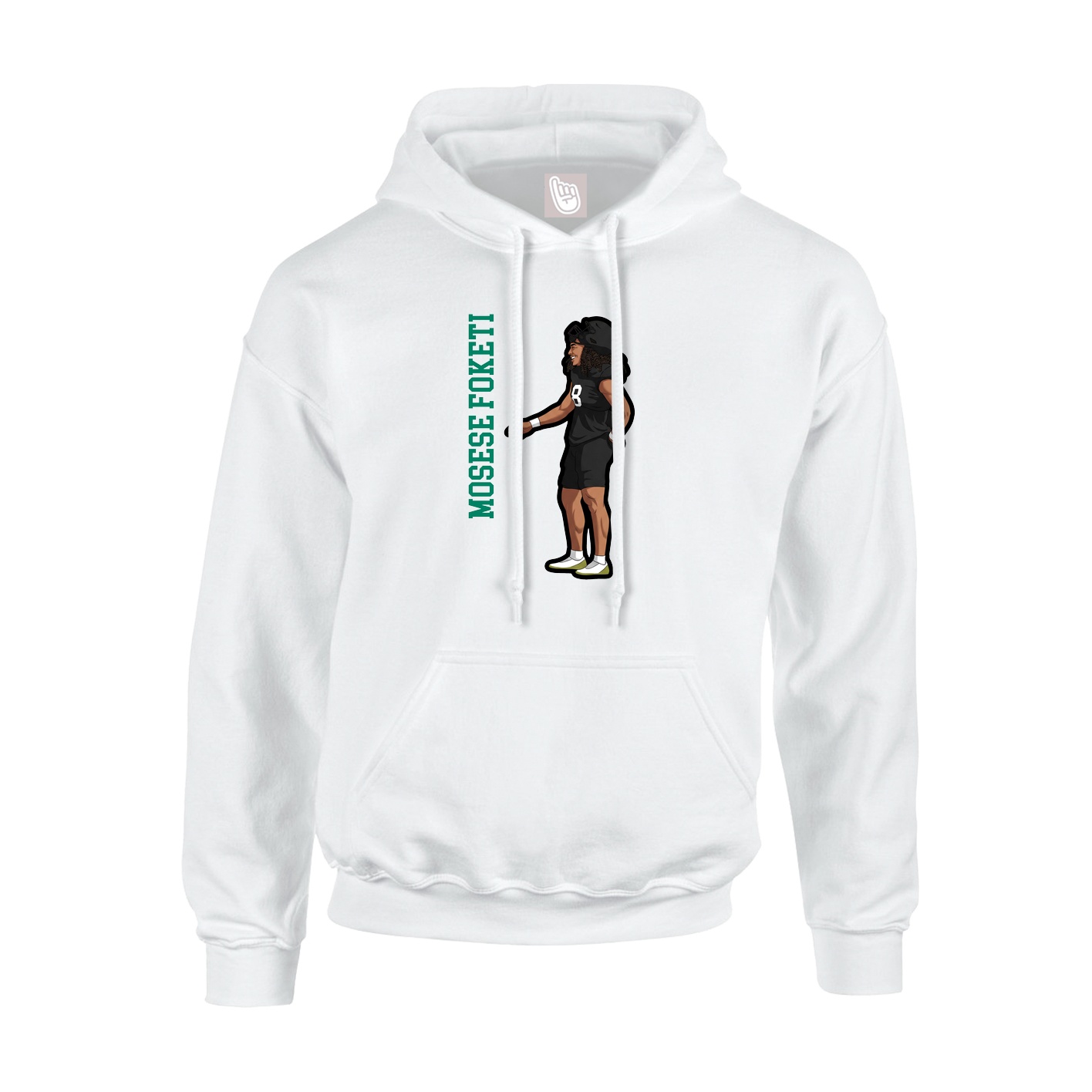 Hoodie — Name Vertical in White