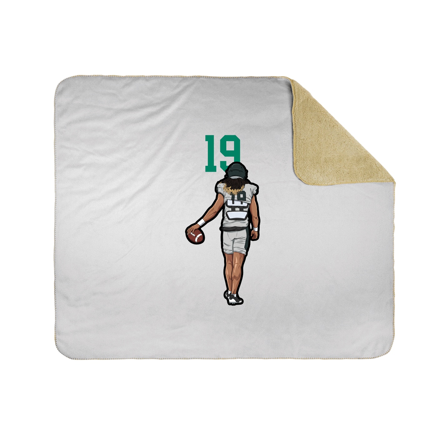 Throw Blanket — Number Top in White