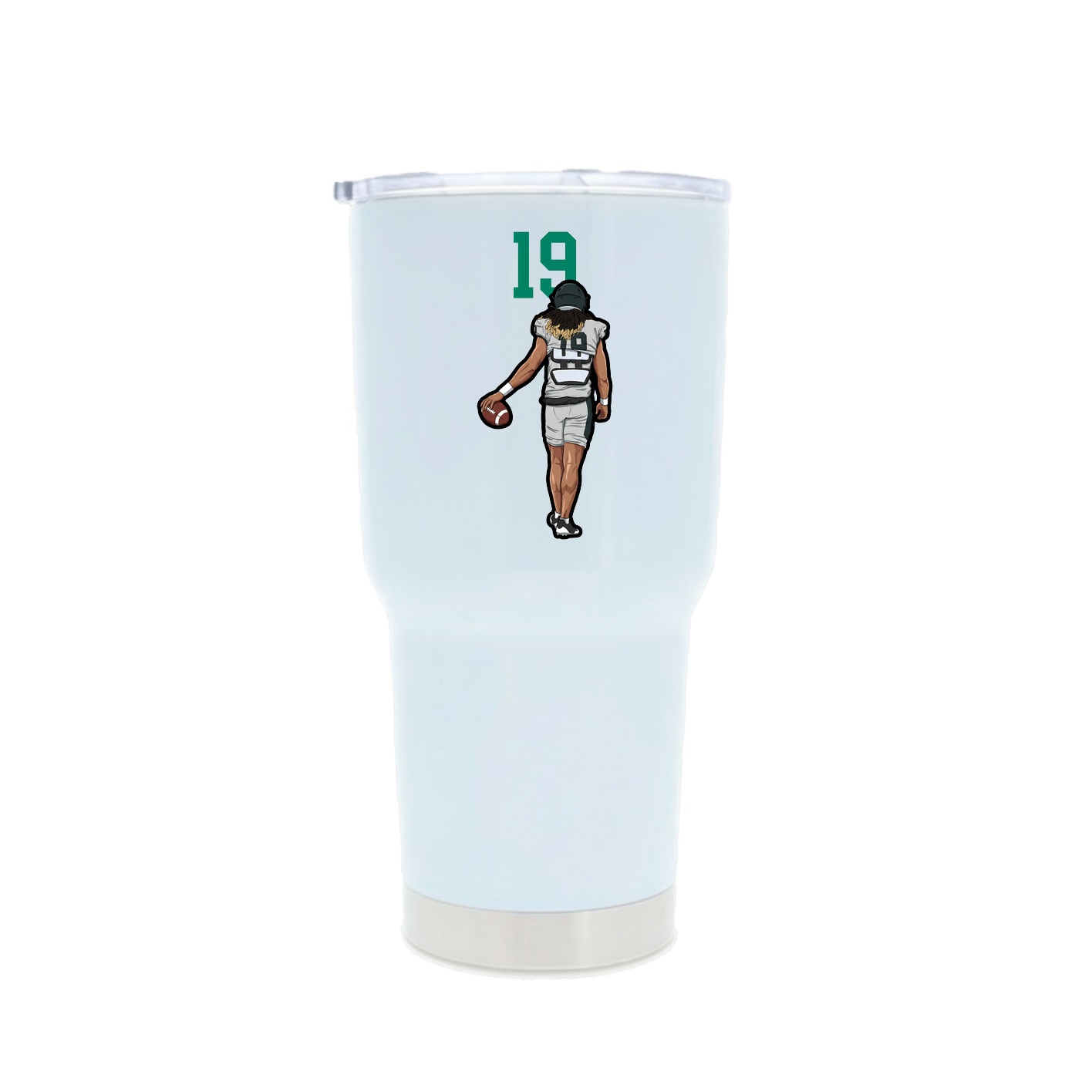 30oz Stainless Steel Tumbler — Number Top in White