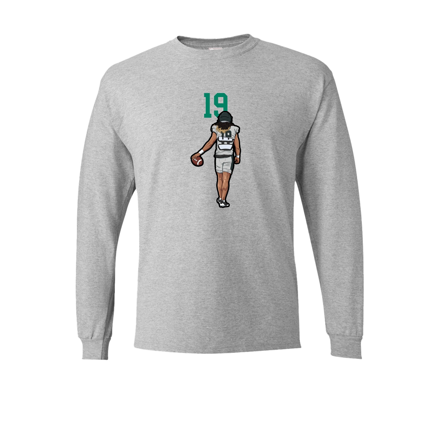 Long Sleeve Tee — Number Top in Grey