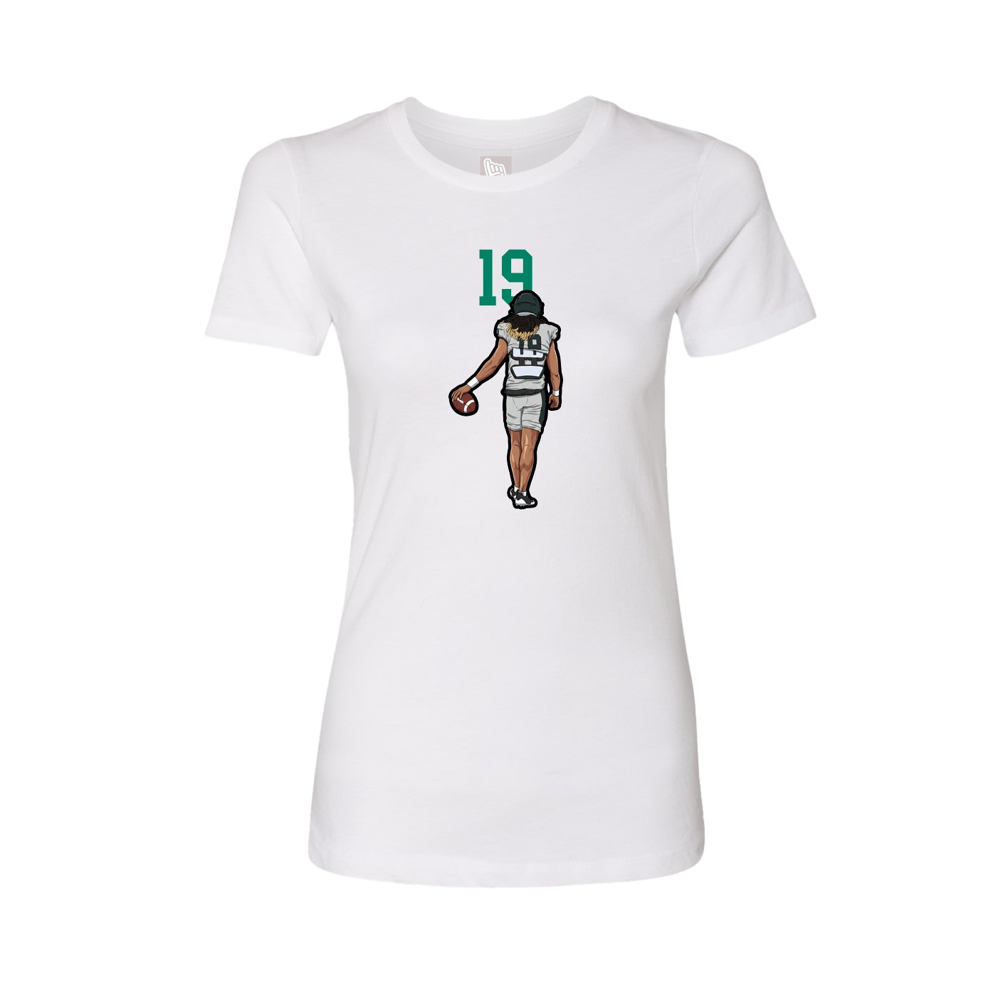 Womens Tee — Number Top in White