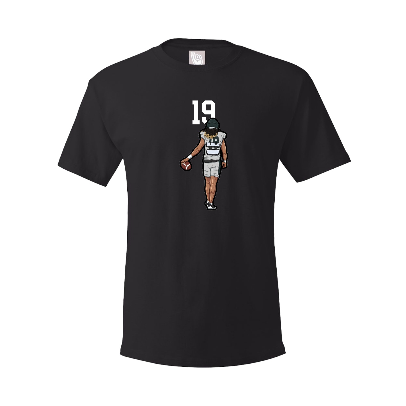 Youth Tee — Number Top in Black