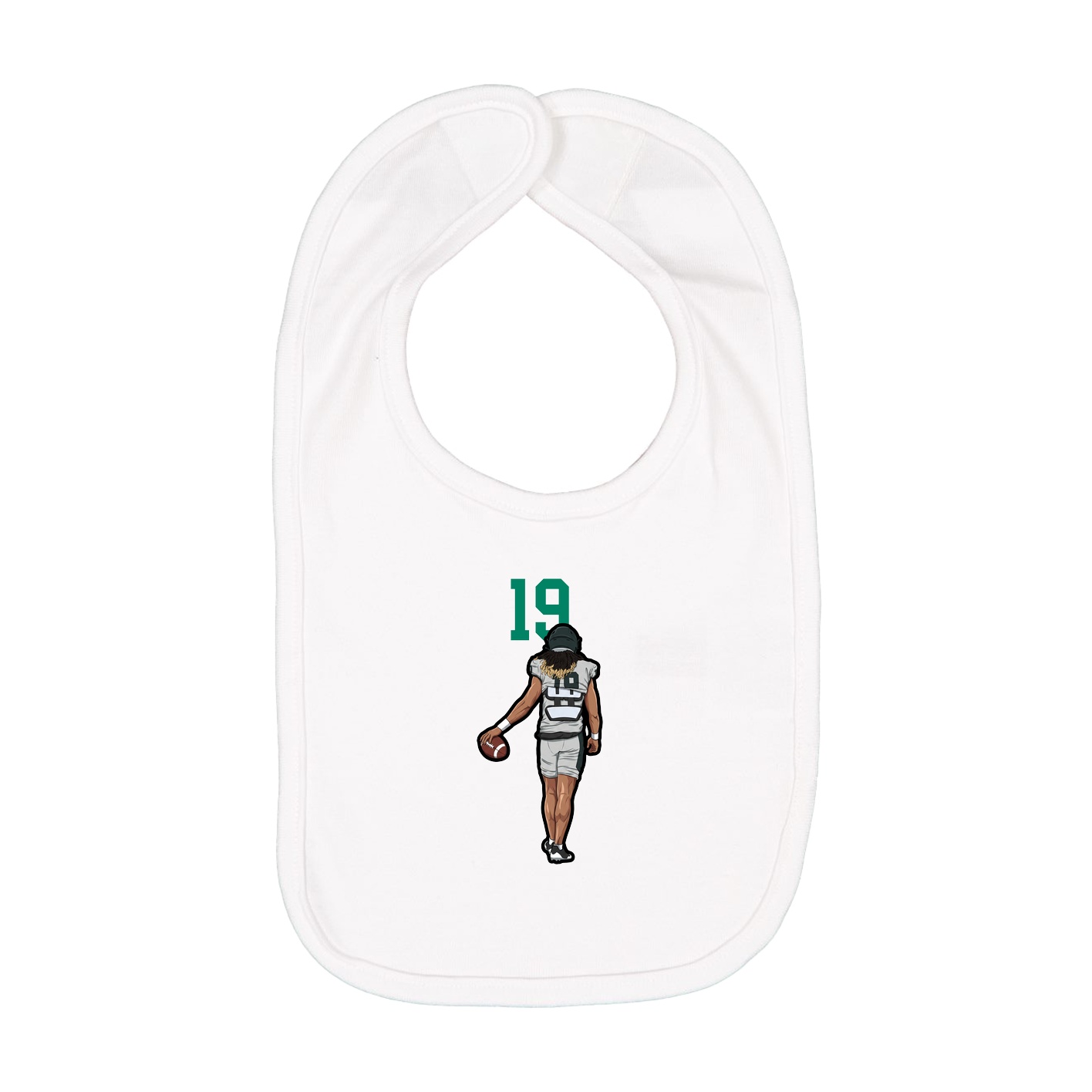 Infant Bib — Number Top in White
