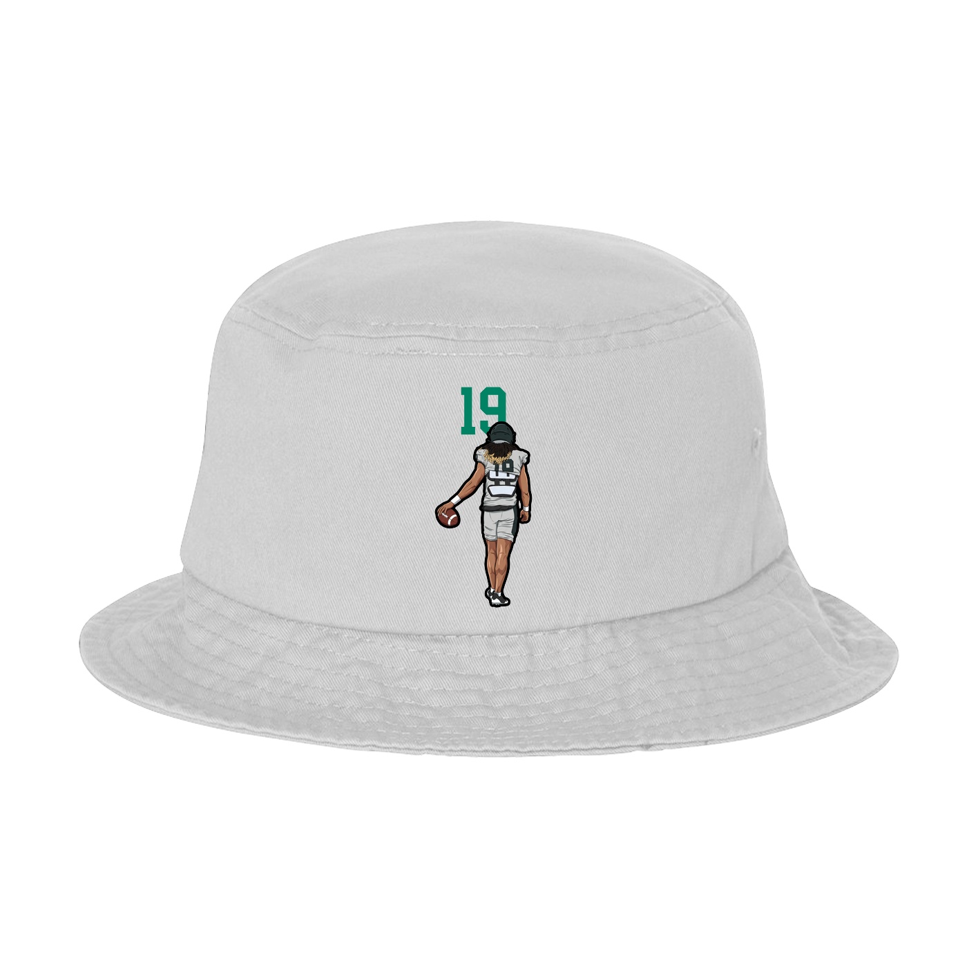 Bucket Cap — Number Top in White