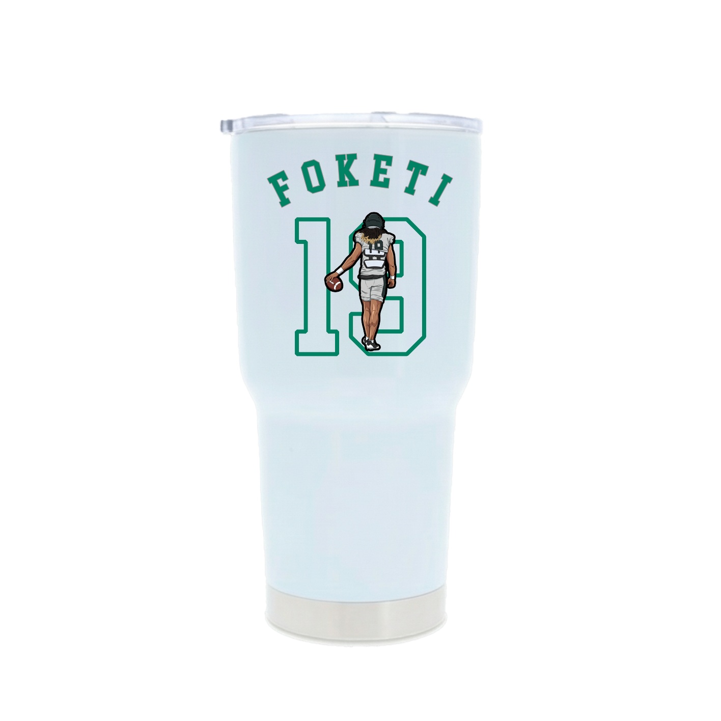 30oz Stainless Steel Tumbler — Shirsey Arch in White