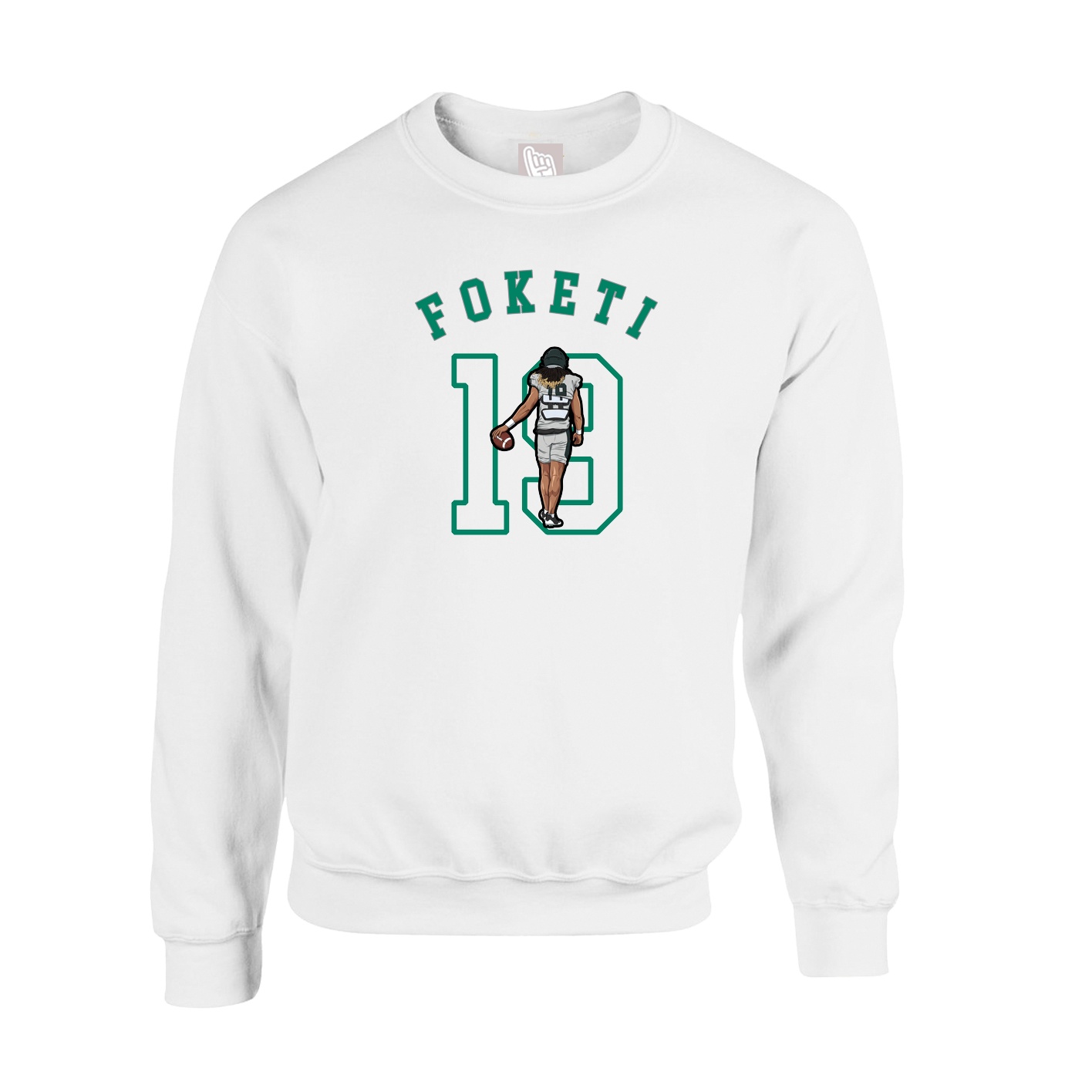 Fleece Crew — Shirsey Arch in White