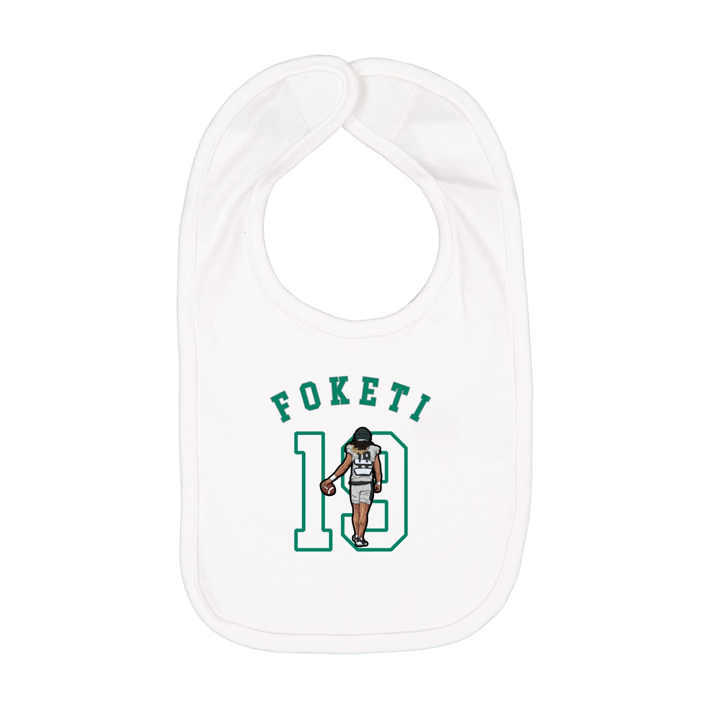 Infant Bib — Shirsey Arch in White