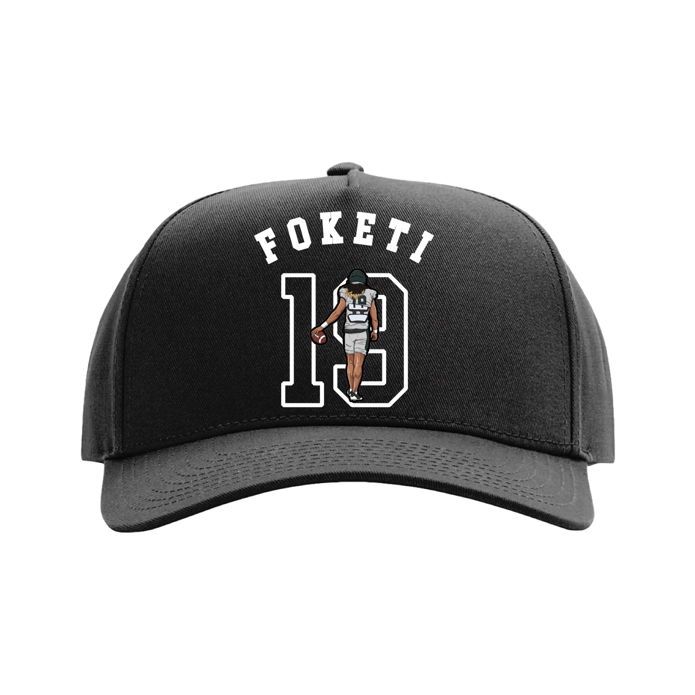 Full Fabric Five-Panel Champ Cap — Shirsey Arch in Black