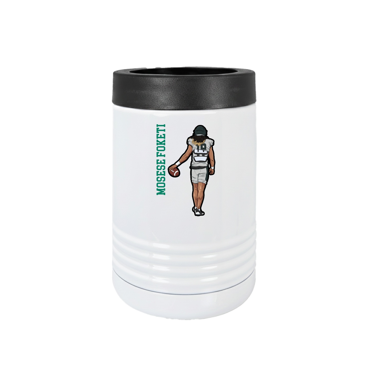 Beverage Holder — Name Vertical in White