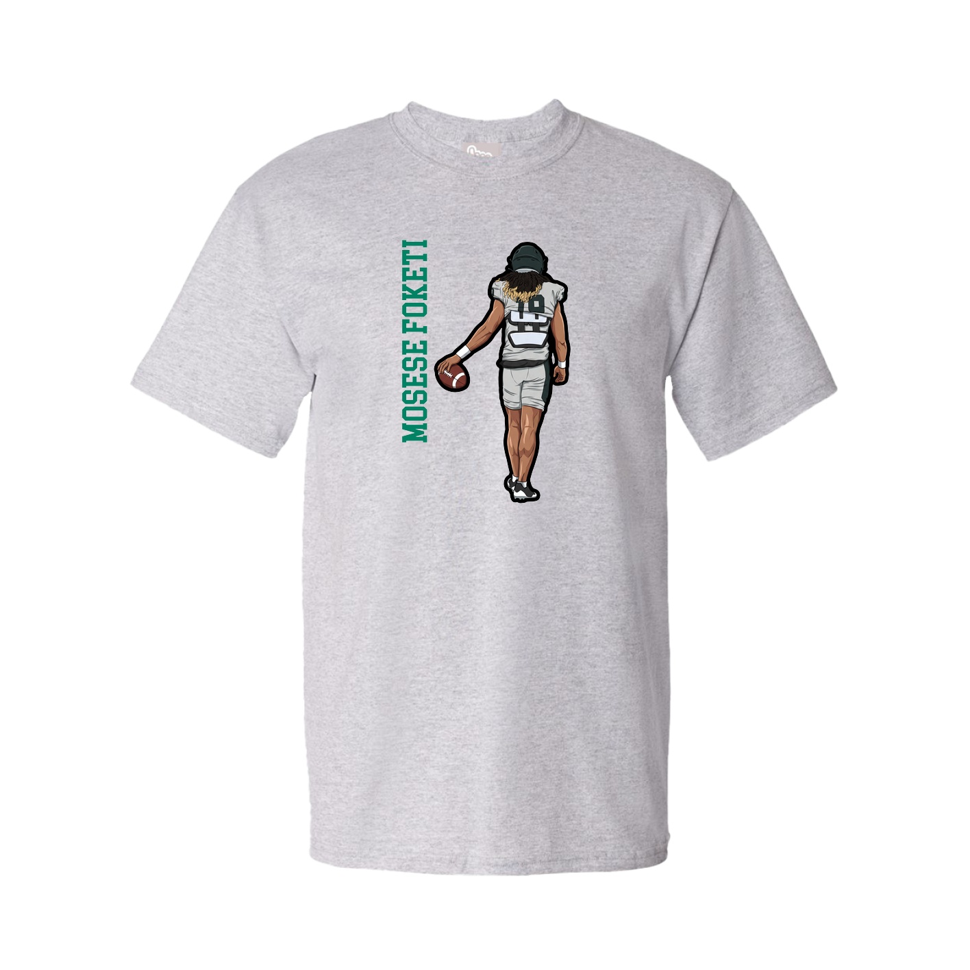 Youth Tee — Name Vertical in Grey
