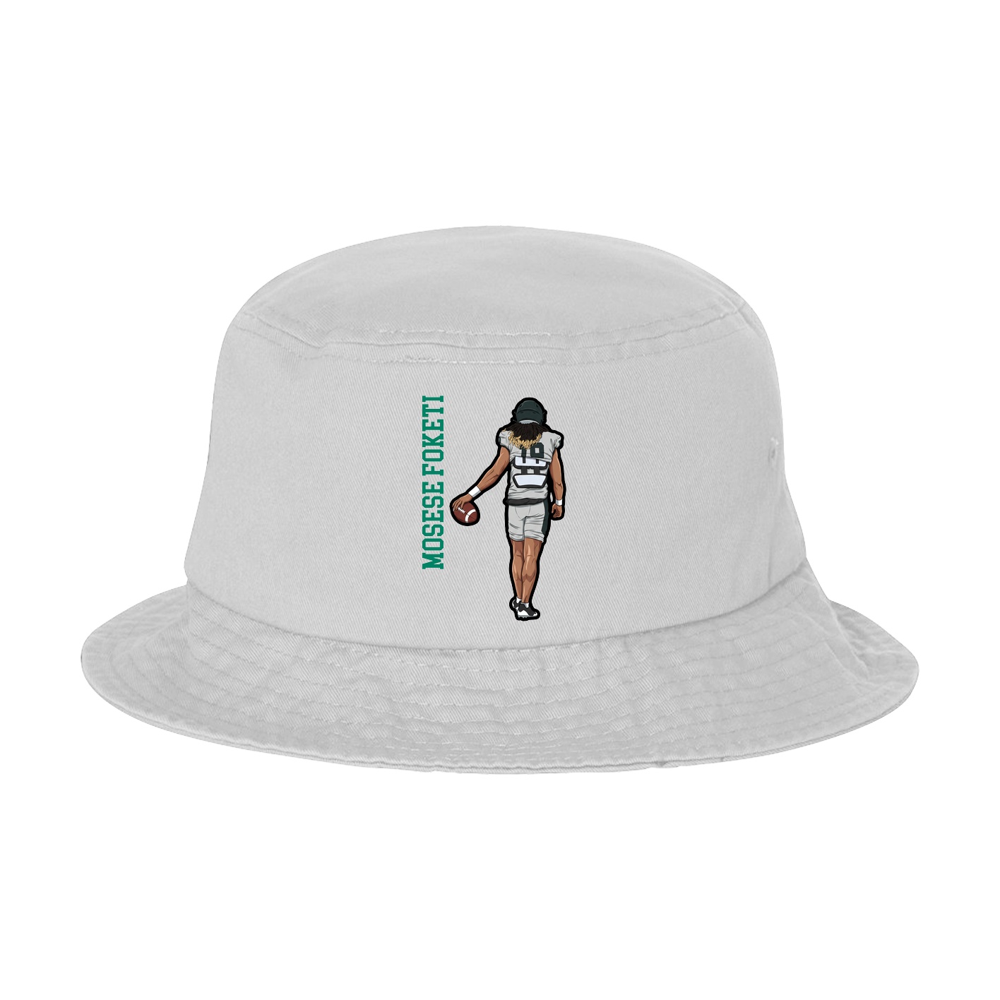 Bucket Cap — Name Vertical in White