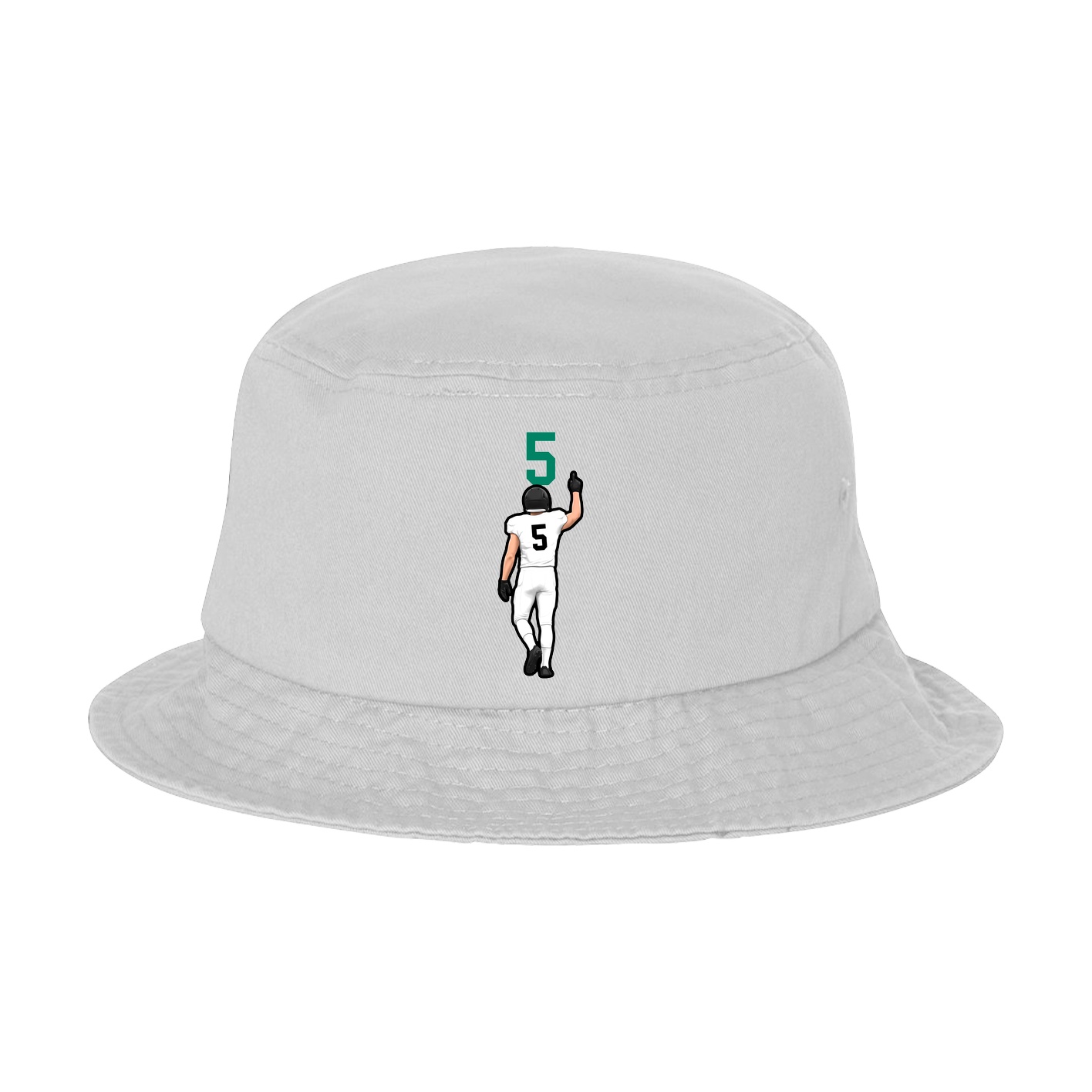 Bucket Cap — Number Top in White